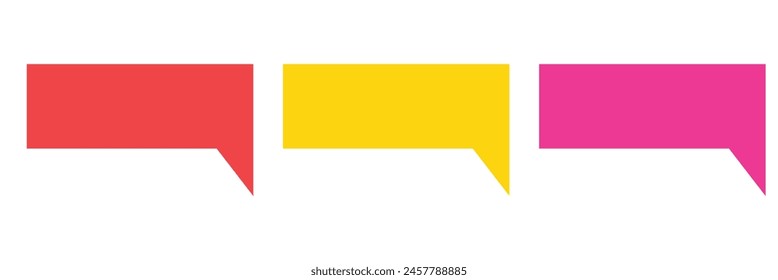 blank banner. blank speech bubble label set. blank sign.  Isolated on a white background. vector illustration.  EPS 10