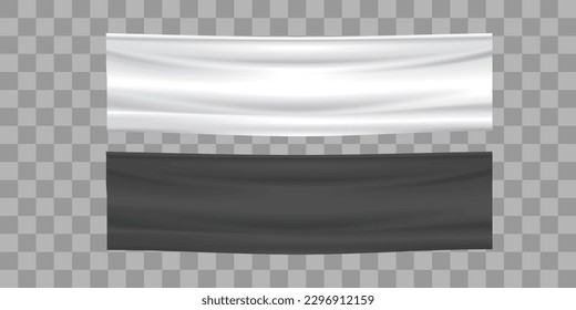 Blank Banner Template Vector Illustration White and Dark Grey Color Easy Editable Color