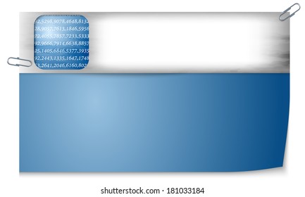 blank banner with texture and white numbers