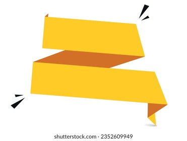 Ilustración vectorial de banner en blanco. banner de texto