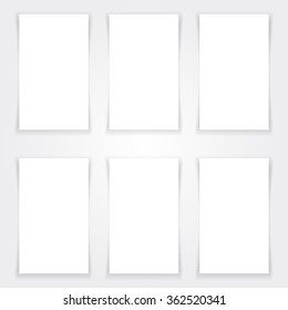 Blank banners mock up set. Vertical standing layout. Web, printable presentation, corporate identity template.  Add your own background, text, logo, or any other design. 