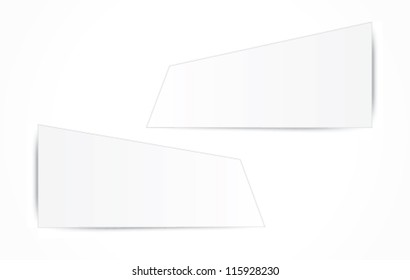 Blank banners with perspective