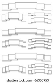 Blank Banners Ribbons