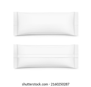 Blank bar mockup. Vector illustration isolated on white background. Front and back view. Ready for your design. EPS10.	