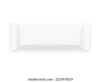 Blank bar packaging mockup with realistic backdrop. Vector illustration isolated on white background. It can be used in the adv, promo, package, etc. EPS10.	