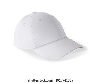 Blank baseball cap mockup template for branding on white