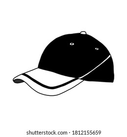 Blank baseball cap. Vector illustration isolatad on white background.