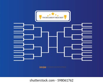 blank basketball tournament bracket on  background.vector illustration.