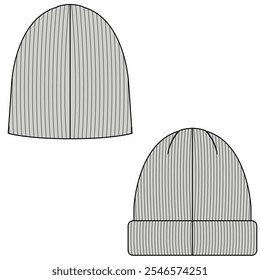 Design de chapéu branco Beanie. Beanie chapéus clipart	
