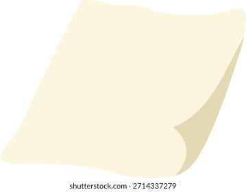 Nota adhesiva beige en blanco sobre fondo blanco para recordatorios
