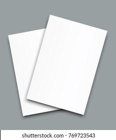 Blank Bi Fold Brochure Mockup Cover Template.