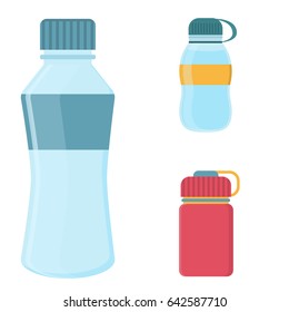 Blank bicycle plastic bottle for water. 
