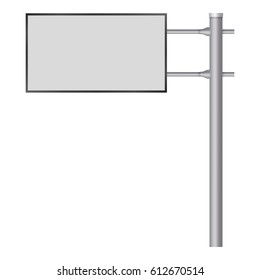 Blank big billboard mockup. Realistic illustration of blank big billboard vector mockup for web