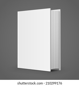 Blank big fat book over gray background