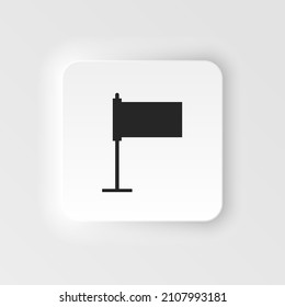 Blank bilboard neumorphic style vector icon for advertisement, Big board banner. on white background