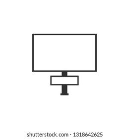 Blank billboard for advertisement, Big board banner. on white background. Billboard vector icon