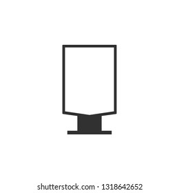 Blank billboard for advertisement, Big board banner. on white background. Billboard vector icon