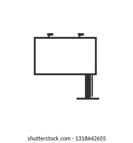 Blank billboard for advertisement, Big board banner. on white background. Billboard vector icon