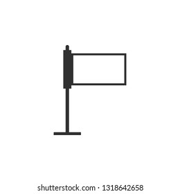 Blank billboard for advertisement, Big board banner. on white background. Billboard vector icon
