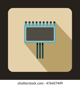 Blank billboard icon in flat style on a beige background