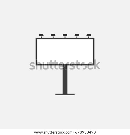 blank billboard icon. Vector illustration isolated on white background