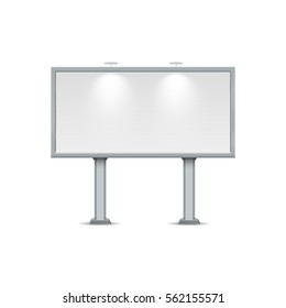 Blank billboard. Illustration isolated on white background. Graphic concept for your design.