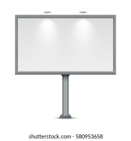 Blank billboard. Illustration isolated on white background. Graphic concept for your design.