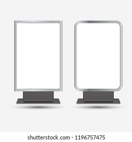 Blank billboard lightbox template on white background. Mockup for your advertisement and design.