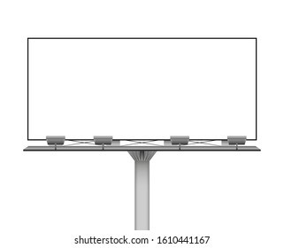 Blank billboard mockup for your advertisement. Vector illustration.