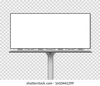 Blank billboard mockup for your advertisement. Vector illustration.