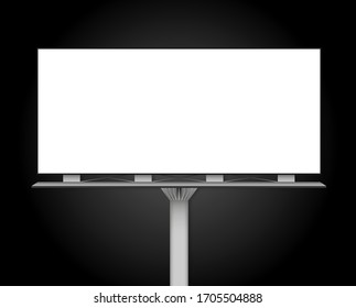 Blank billboard mockup for your advertisement. Vector illustration.
