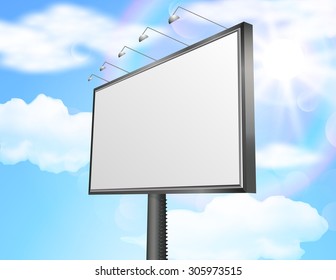 Blank billboard for new advertisement. vector
