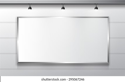 Blank Billboard Panel Indoor Vector