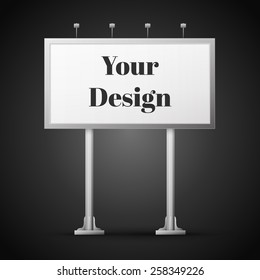 Blank billboard ready for new advertisement, excellent vector illustration, EPS 10