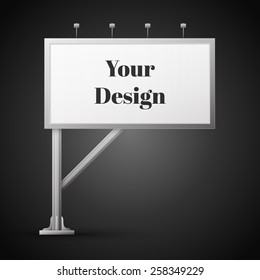 Blank billboard ready for new advertisement, excellent vector illustration, EPS 10