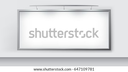 Blank Billboard Realistic Vector Illustration for Outdoor Advertising.