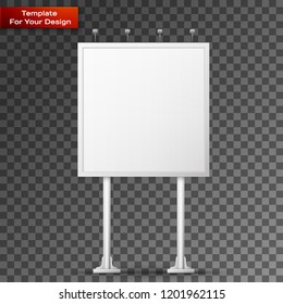 Blank billboard screen, isolated