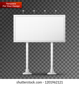 Blank billboard screen, isolated