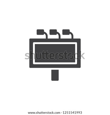 Blank billboard vector icon. filled flat sign for mobile concept and web design. Empty banner simple solid icon. Symbol, logo illustration. Pixel perfect vector graphics