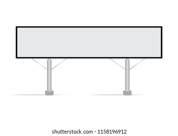 Blank billboard, vector illustration