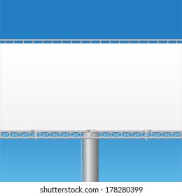 Blank billboard vector illustration