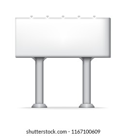 Blank Billboard vector, Template for advertising on white background