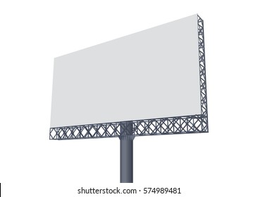 Blank Billboard At White Background