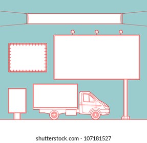 Blank billboards