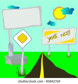 Blank billboards to put your message.