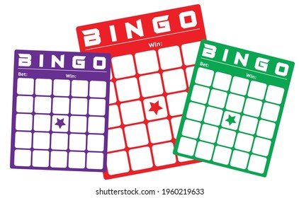 Blank Bingo Cards On Vector Format