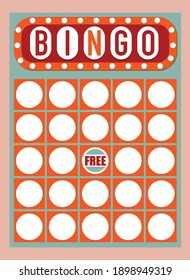 blank bingo cards, vector format set