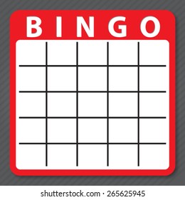 Blank Bingo Cards, Vector Format