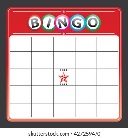 Blank Bingo Cards, Vector Format