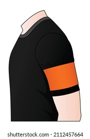 Blank Black Armband Captain Template, Vector File.